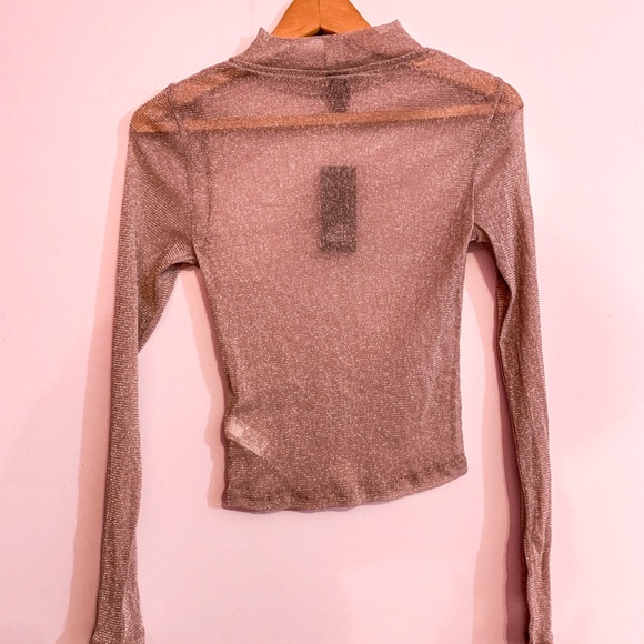 Glitter Transparent Turtleneck - Stretchy - Small - Wild Fable - Picture 2 of 7